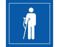 Pictogramme PI PF 056 - Accès prioritaire aux personnes blessées - ISO 7001  (350 x 350 mm, PVC)