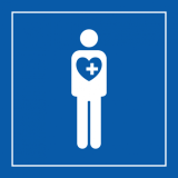 Pictogramme PI PF 057 - Accès prioritaire aux personnes souffrant de troubles graves - ISO 7001  (350 x 350 mm, PVC)