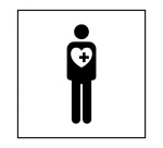Pictogramme PI PF 057 - Accès prioritaire aux personnes souffrant de troubles graves - ISO 7001 en Gravoply