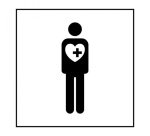 Pictogramme PI PF 057 - Accès prioritaire aux personnes souffrant de troubles graves - ISO 7001 en Gravoply