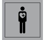 Pictogramme PI PF 057 - Accès prioritaire aux personnes souffrant de troubles graves - ISO 7001 en Gravoply