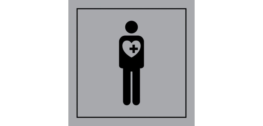 Pictogramme PI PF 057 - Accès prioritaire aux personnes souffrant de troubles graves - ISO 7001 en Gravoply