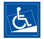 Panneau signalétique Accès rampe pour Handicapé