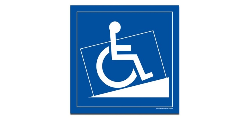 Panneau signalétique Accès rampe pour Handicapé