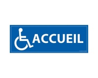 Panneau d'info - Accueil PMR - 210x75 mm PVC 2 mm