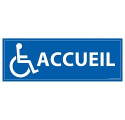 Signalétique information - ACCUEIL + symbole PMR