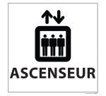 Panneau d Information - Pictogramme Ascenseur - 250 x 250 mm