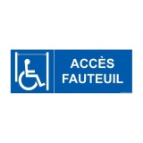 Signalisation ascenseur personnes handicapées et à mobilité réduite PMR - Accès fauteuil  (350 x 125mm, PVC)