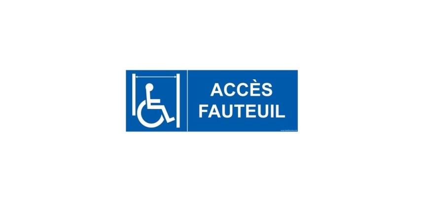 Signalisation ascenseur personnes handicapées et à mobilité réduite PMR - Accès fauteuil