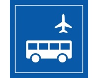 Pictogramme PI TF 027 - Autobus d'aéroport - ISO 7001  (350 x 350 mm, PVC)