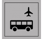 Pictogramme PI TF 027 - Autobus d'aéroport - ISO 7001 en Gravoply