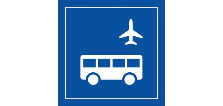 Pictogramme PI TF 027 - Autobus d'aéroport - ISO 7001 en Gravoply