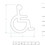 LOGO PMR SANS CADRE EN FONTE À SCELLER