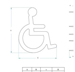 LOGO PMR SANS CADRE EN FONTE À SCELLER