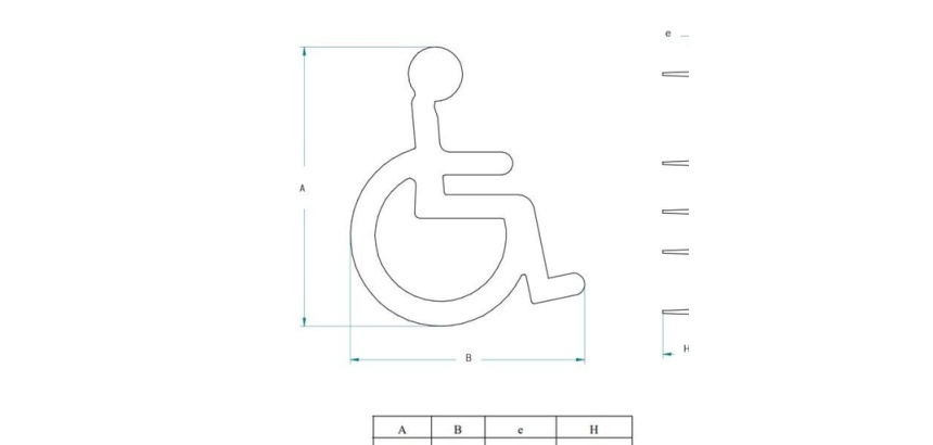 LOGO PMR SANS CADRE EN FONTE À SCELLER