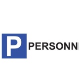 Kit panneau de parking - P PERSONNEL (Poteau rond acier galvanisé)