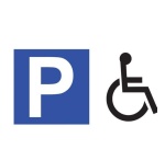 Kit panneau de parking - P symbole PMR