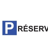 Kit panneau indication de parking - Parking Réservé (Poteau rond acier galvanisé)