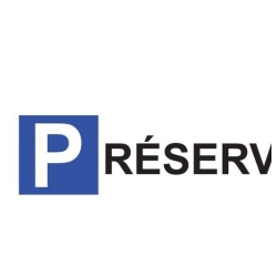 Kit panneau indication de parking - Parking Réservé (Poteau rond acier galvanisé)