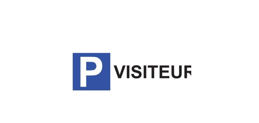 Kit panneau de parking - P VISITEURS