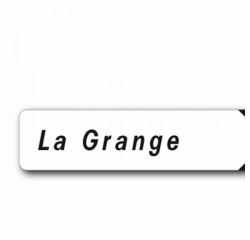 Panneau rectangulaire personnalisé avec dessin de flèche - 400 x 200 mm - Alu