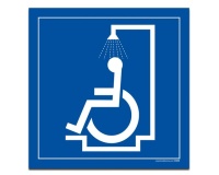 Panneau signalétique Douche réservés aux personnes en situation de handicap