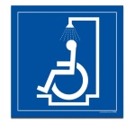 Panneau signalétique Douche réservés aux personnes en situation de handicap