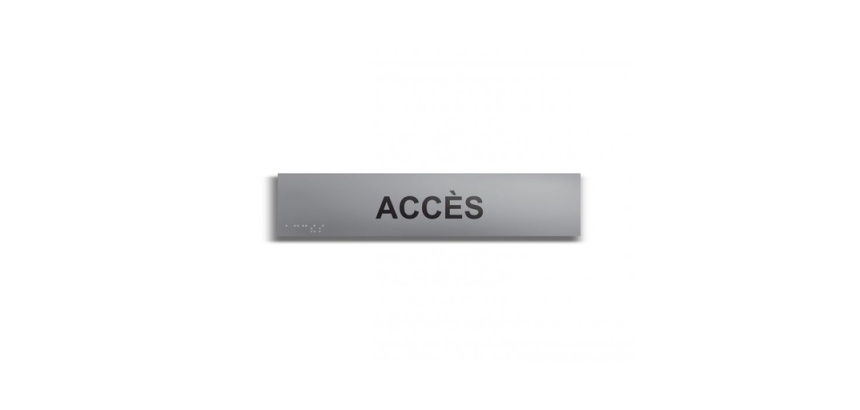 Accès - Plaque de porte en braille et relief - 25 x 5cm