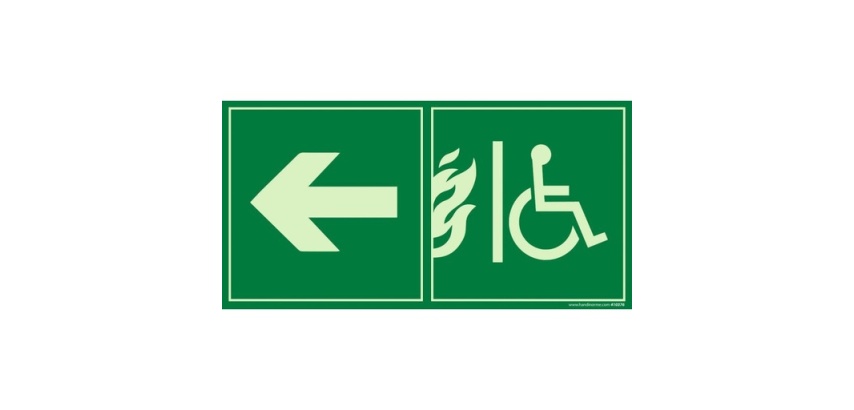 Signalétique Accès EAS PMR gauche Photoluminescent