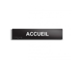 Accueil - Plaque de porte en braille et relief - 25 x 5cm