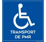 Signalisation -dhésif sur la face pour véhiculeTransport de personnes Handicapés + Picto