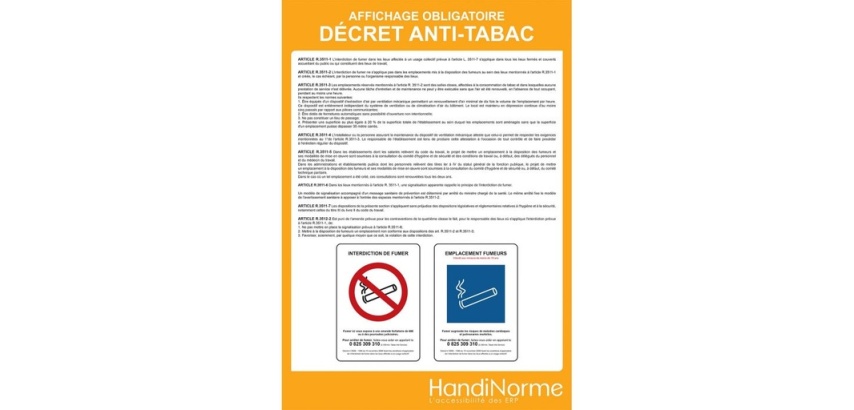 Affiche - Décret anti-tabac