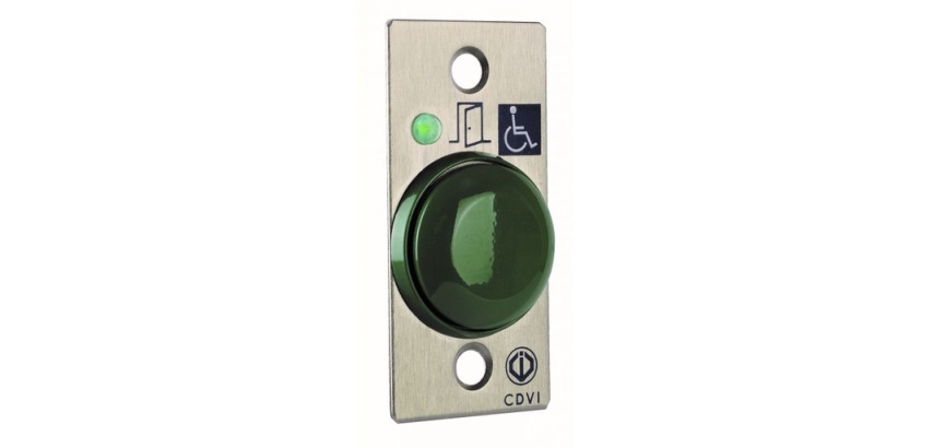 Bouton poussoir avec plaque inox et voyant LED
