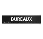 Bureaux - Plaque de porte en braille et relief - 25 x 5cm