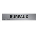 Bureaux - Plaque de porte en braille et relief - 25 x 5cm