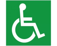 Panneau Photoluminescent Symbole Handicapé - 150 x 150 mm
