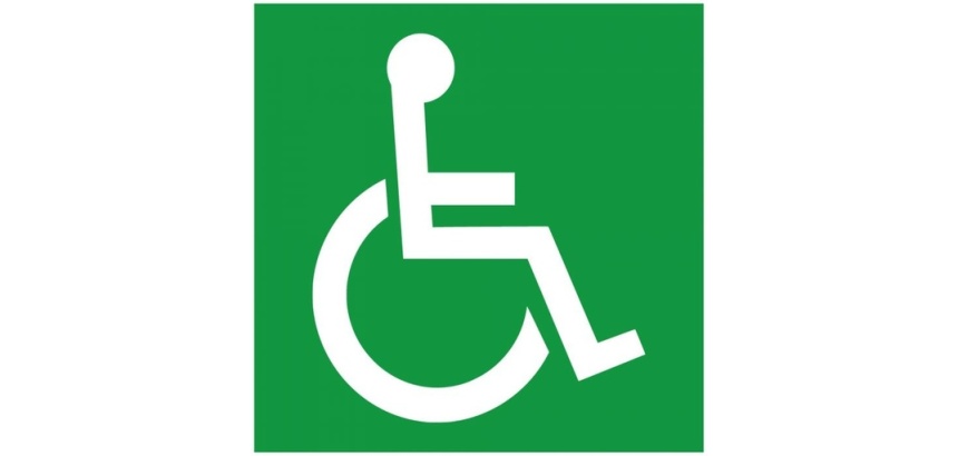 Panneau Photoluminescent Symbole Handicapé - 150 x 150 mm