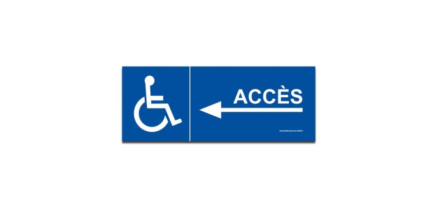 Signalisation - Accès - Handicapé Flèche vers la gauche
