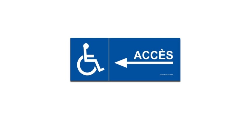 Signalisation - Accès - Handicapé Flèche vers la gauche