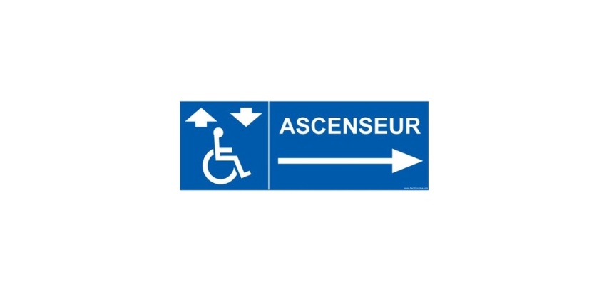 Signalisation - Ascenseur - flèche droite