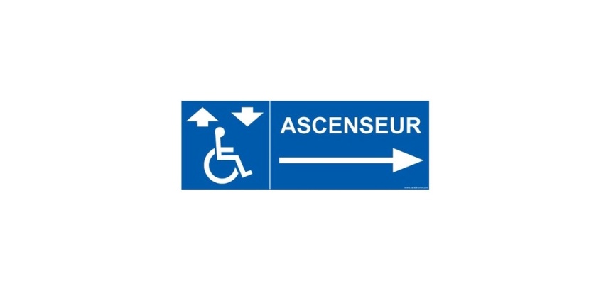 Signalisation - Ascenseur - flèche droite