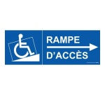 Signalisation - Rampe Accès handicapé flèche droite