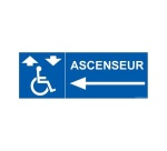 Signalisation handicapé - Ascenseur - flèche gauche