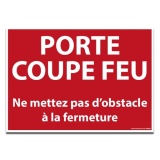 Signalisation - PORTE COUPE FEU...  (300 x 420 mm, PVC)