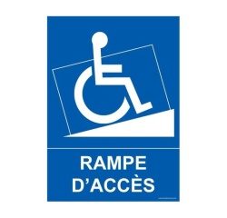 Panneau handicapé - Rampe d'accès