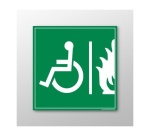 Panneau signalétique handicapé - Espace d'Attente Sécurisé - paysage