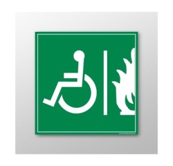 Panneau signalétique handicapé - Espace d'Attente Sécurisé - paysage