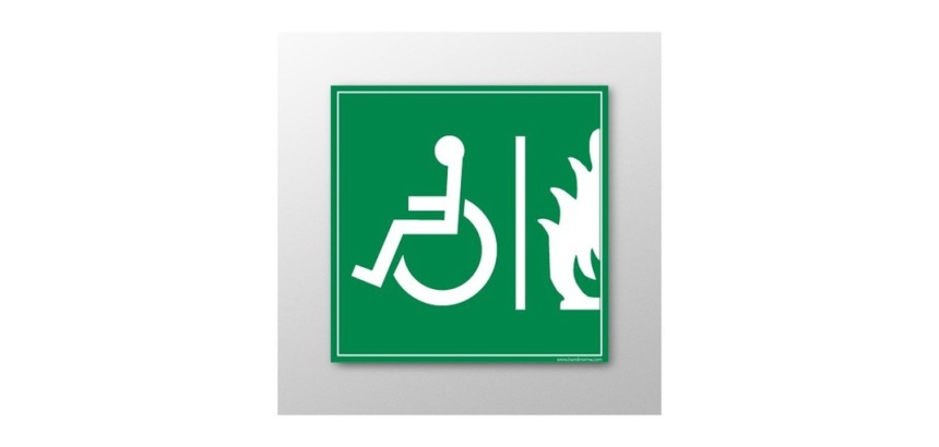 Panneau signalétique handicapé - Espace d'Attente Sécurisé - paysage