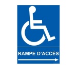 Panneau - Rampe d'accès - droite + picto handicapé