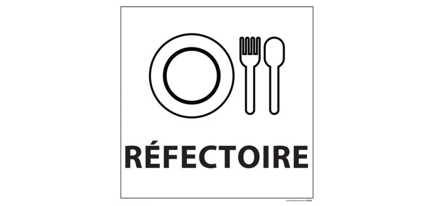 Panneau d'information - Pictogramme réfectoire - 250 x 250 mm